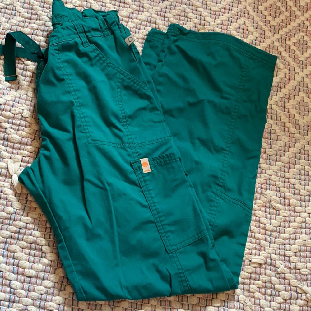 Code Happy Green Scrub Pants